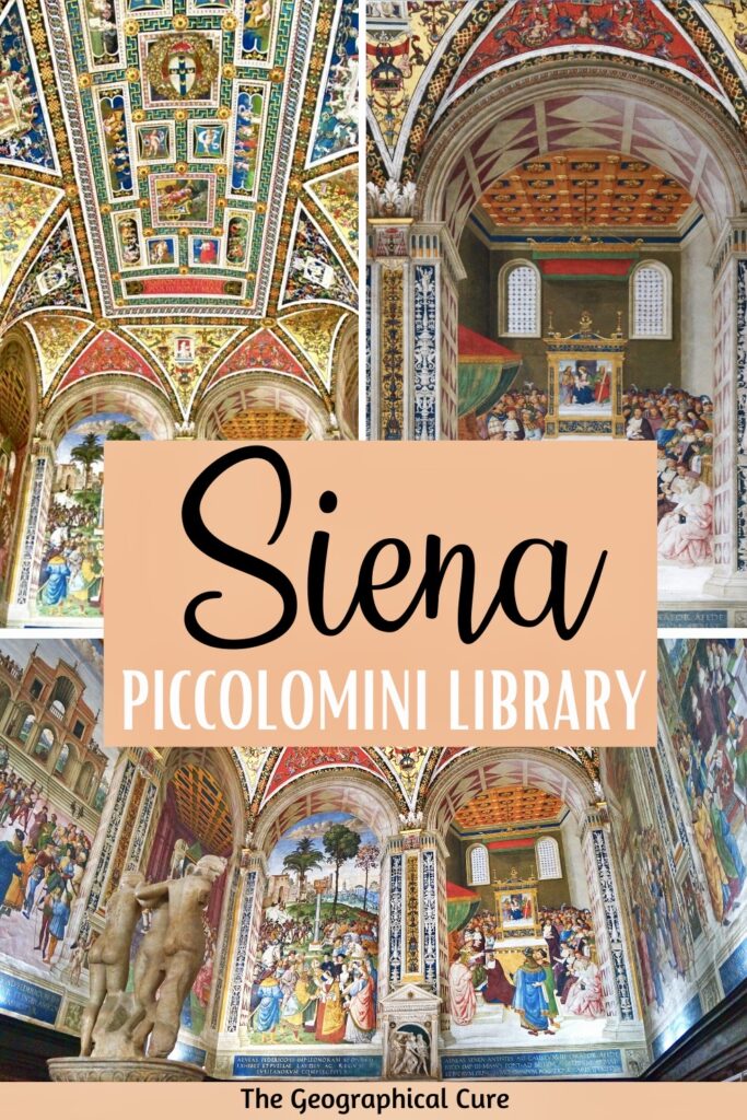Pinterest pin for guide to the Piccolomini Library