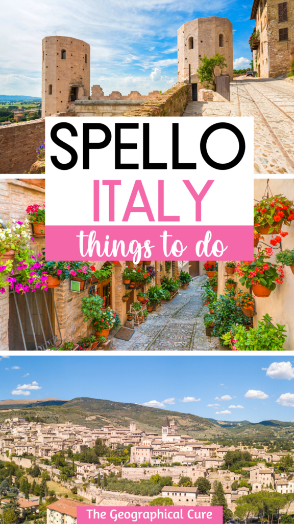 Pinterest pin for one day in Spello itinerary