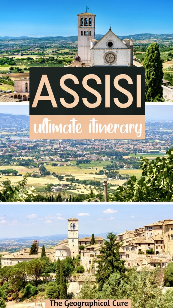 Pinterest pin for one day in Assisi itinerary