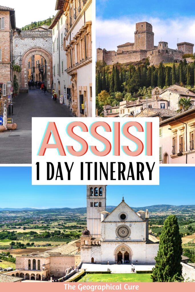 Pinterest pin for one day in Assisi