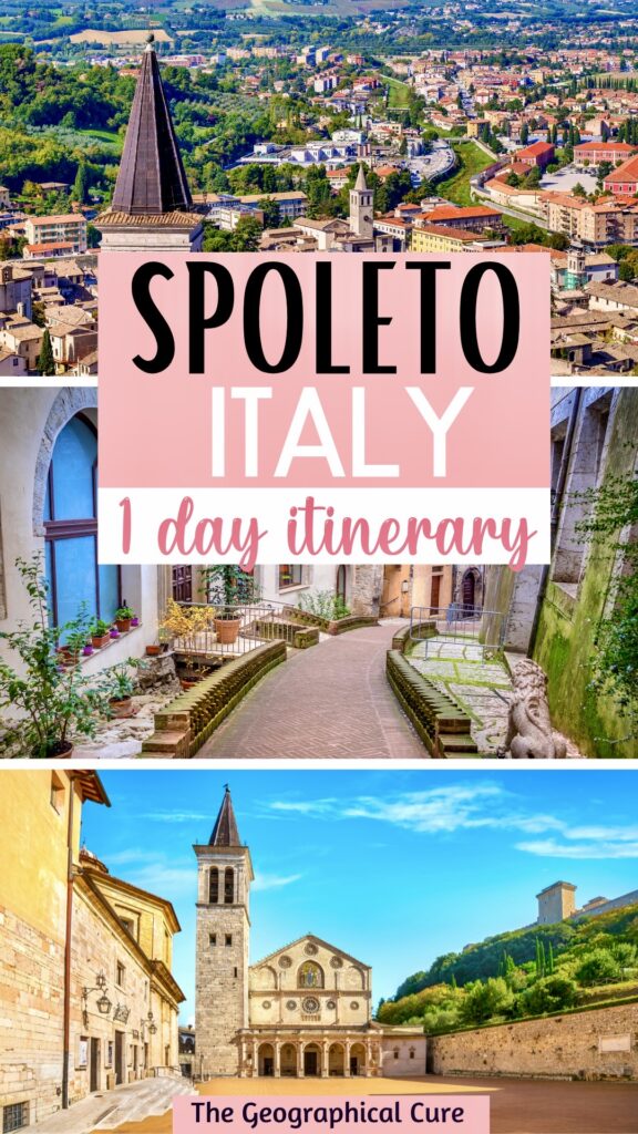 Pinterest pin for one day in Spoleto itinerary