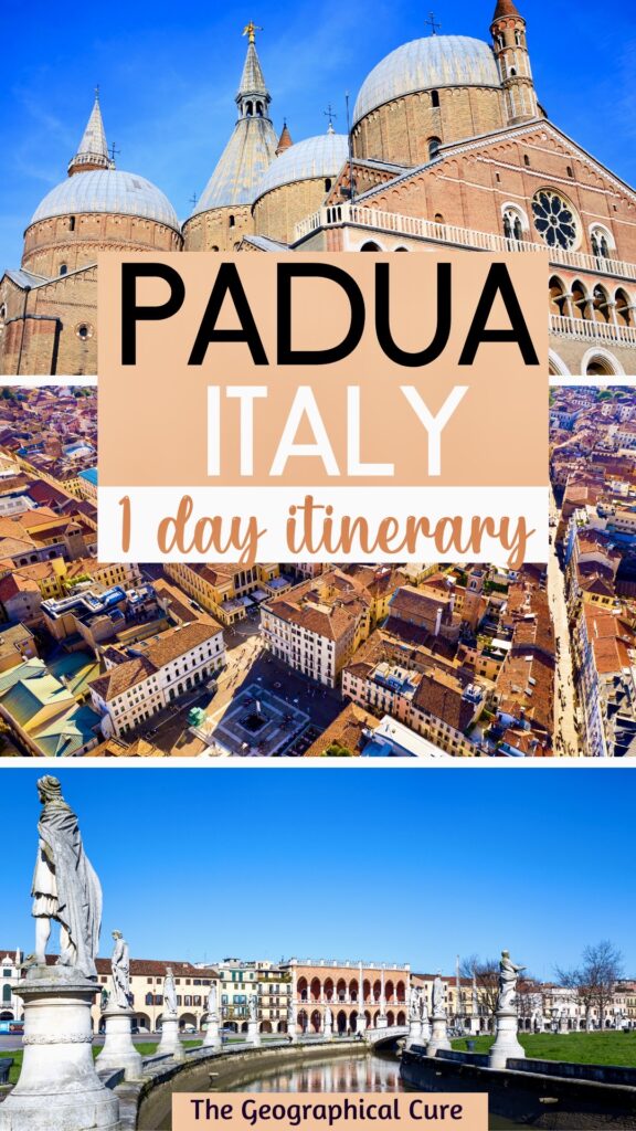 Pinterest pin for one day in Padua itinerary