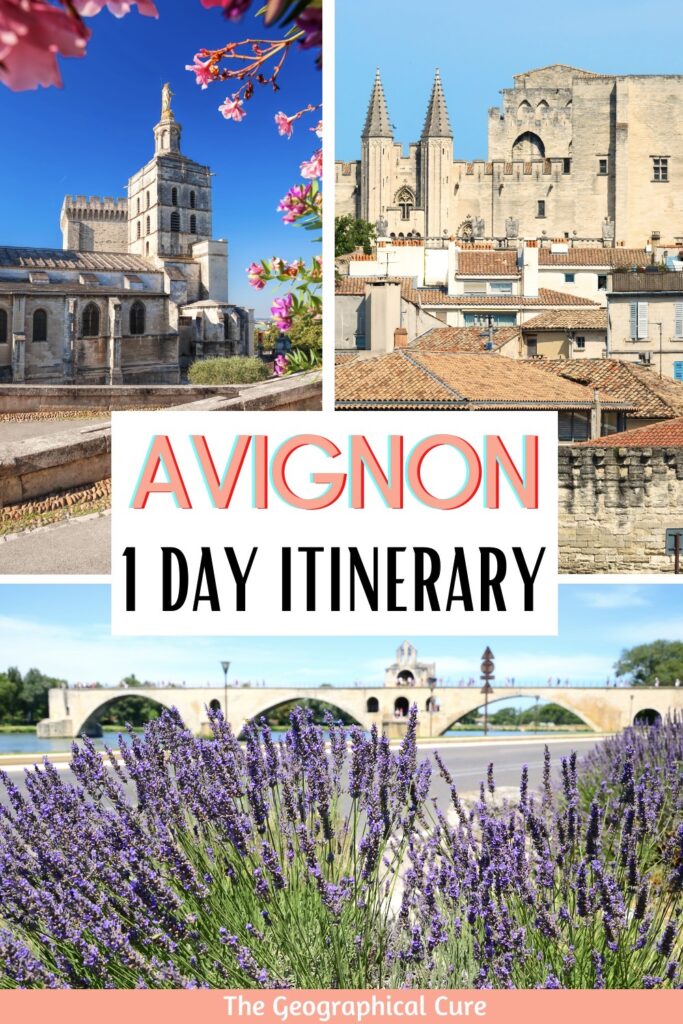 Pinterest pin for one day in Avignon itinerary