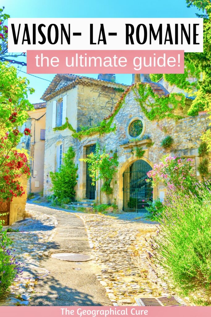 Pinterest pin for one day in Vaison-la-Romaine