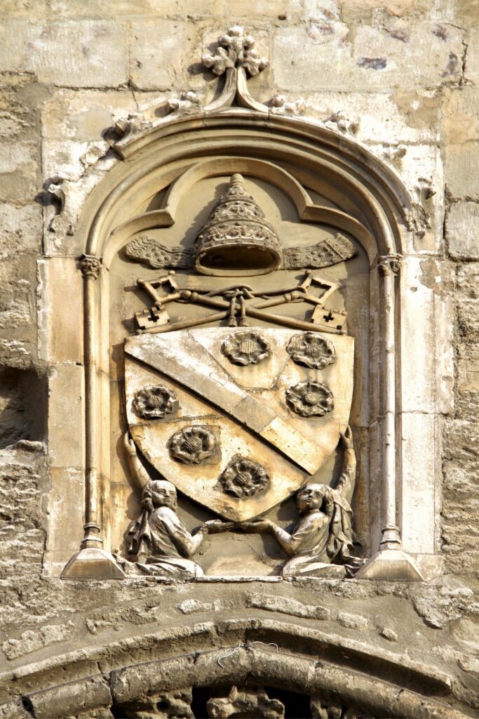 Papal emblem on the palace walls