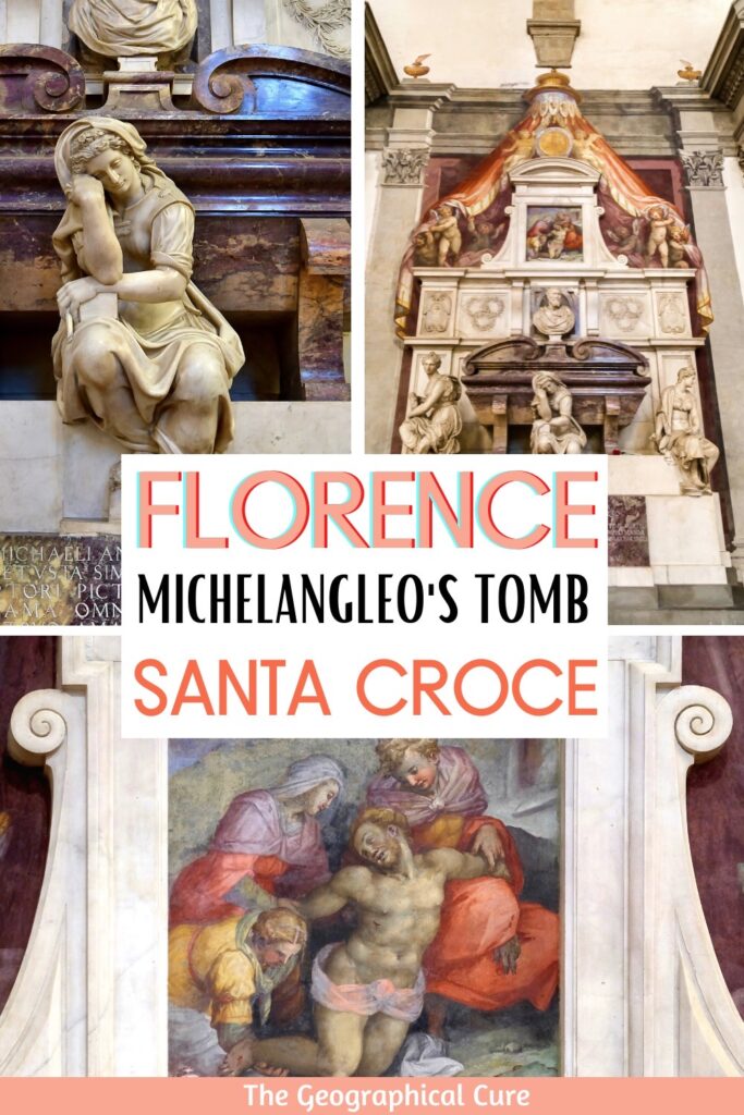 Pinterest pin for Michelangelo's tomb
