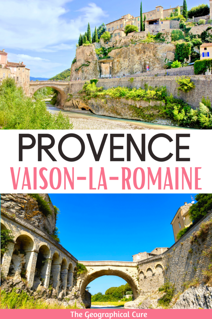 Pinterest pin for one day in Vaison-la-Romaine