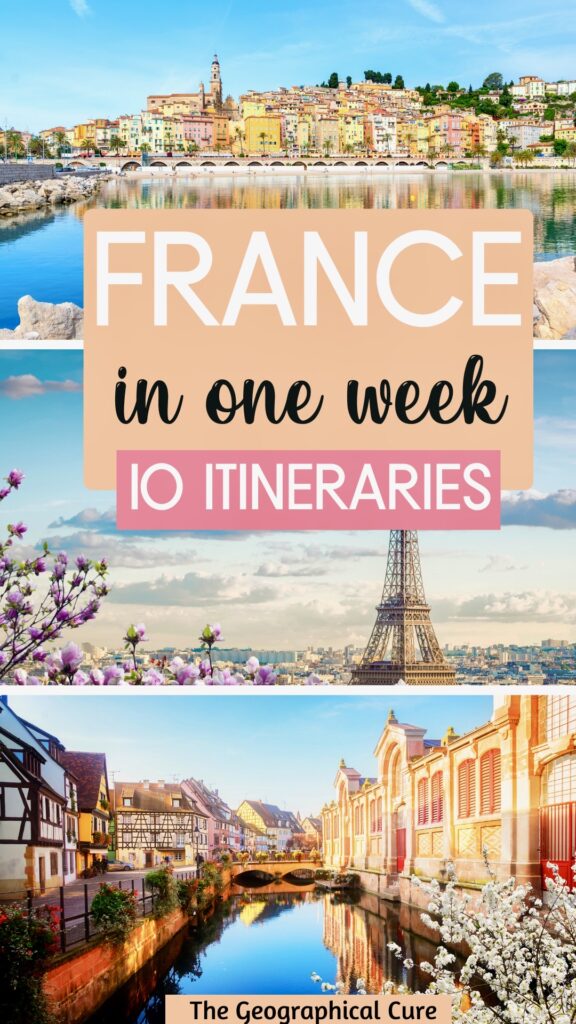Pinterest pin for one week in France itineraries