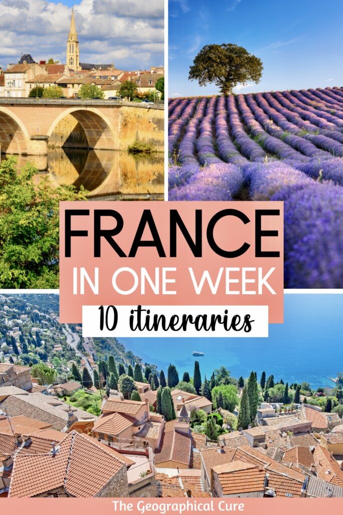 Pinterest pin for one week in France itineraries