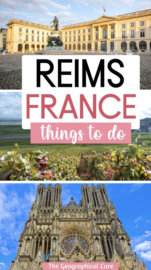 Pinterest pin for one day in Reims itinerary