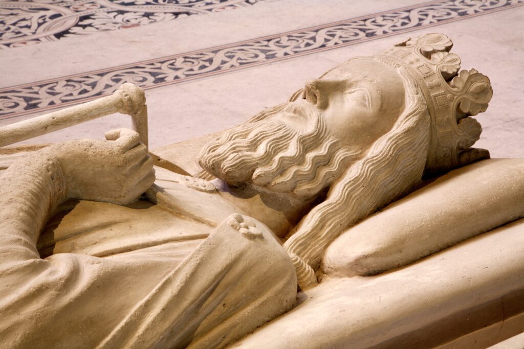 tomb of Clovis in the Basilica of Saint-Denis outside Paris