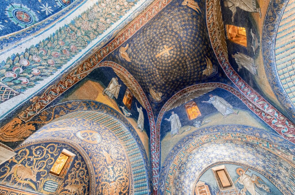 eiling mosaic of the Galla Placidia Mausoleum 