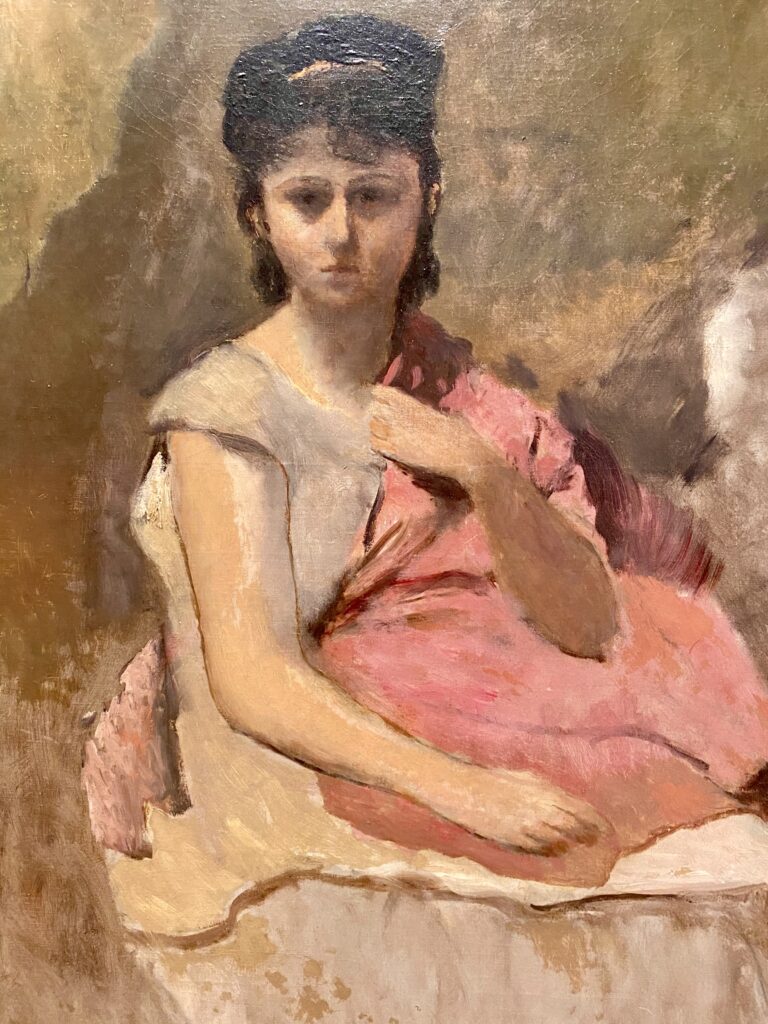 Camille Corot, Woman with a Pink Shawl, 1865-70