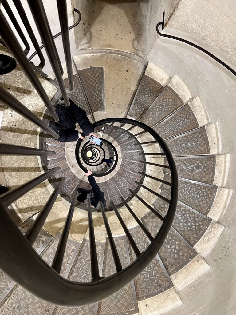 spiral staircase leading to the top