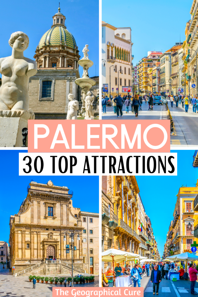 Pinterest pin for top attractions and best things to do in Palermo