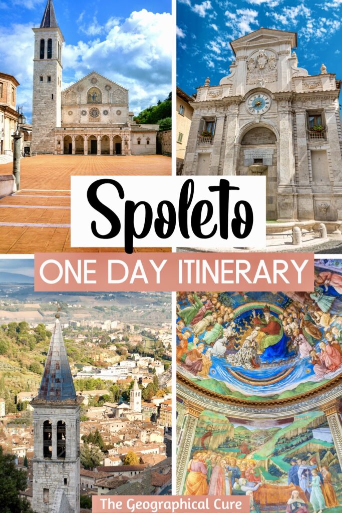 Pinterest pin for one day in Spoleto itinerary