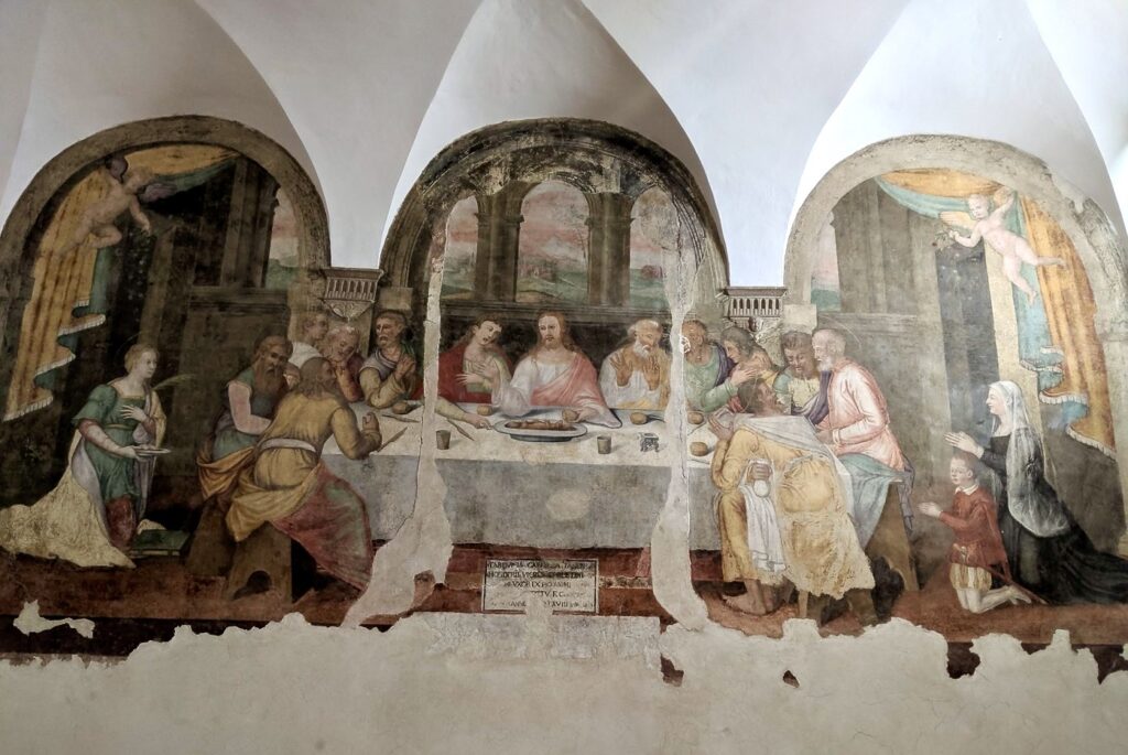The Last Supper fresco in the Archaeological Museum