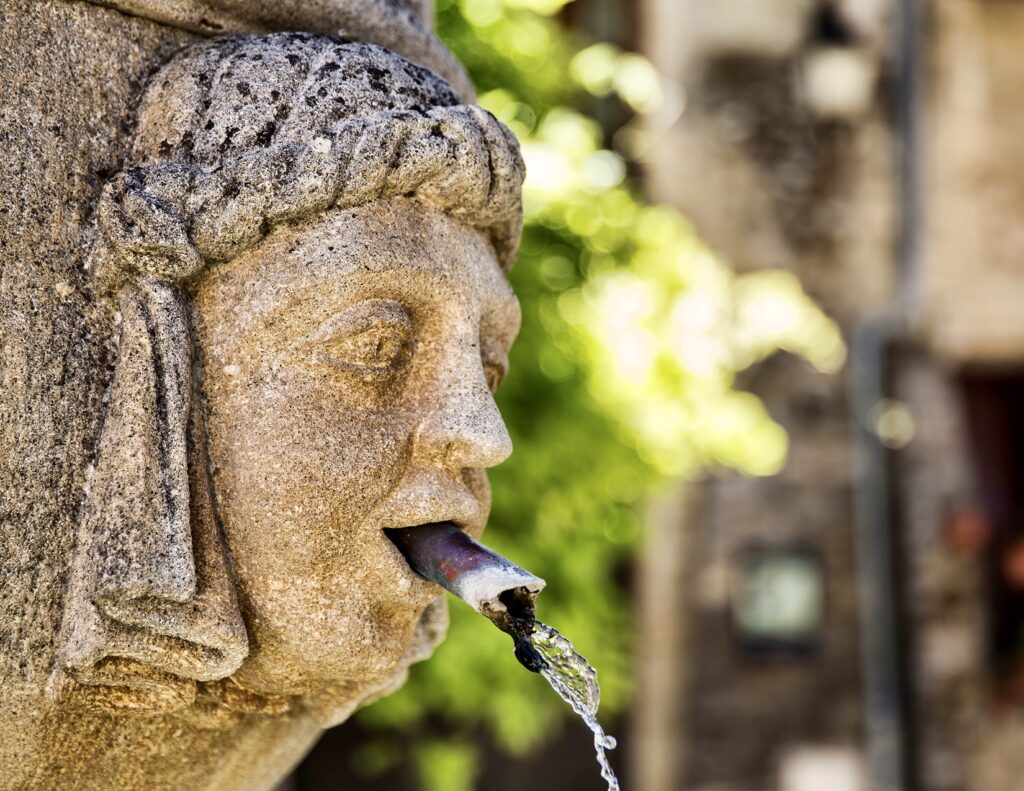 water fountain in medieval Vaison