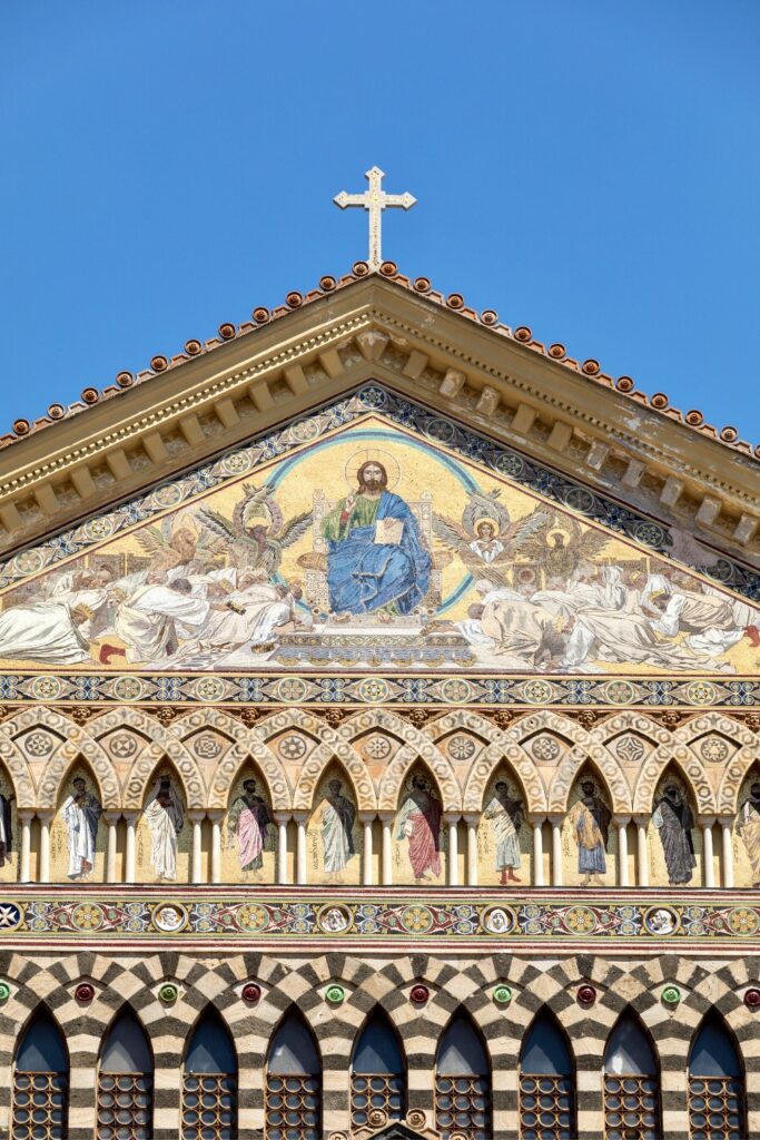 mosaic at the top of the cathedral