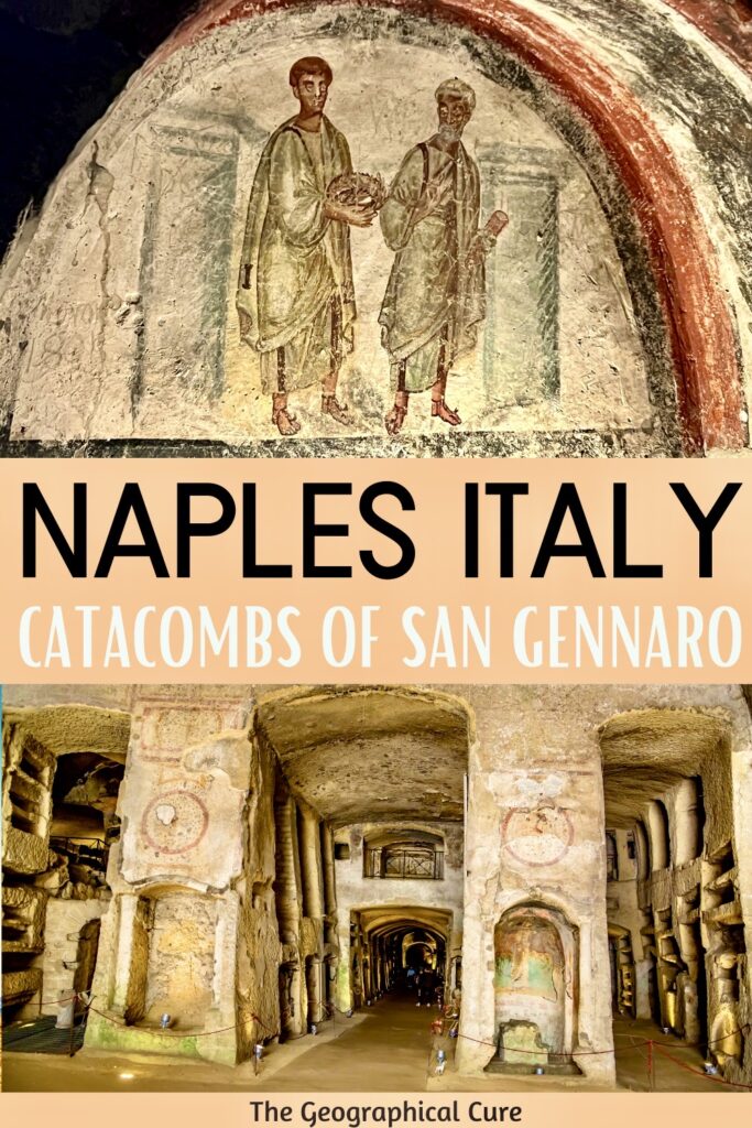 Pinterest pin for guide to the Catacombs of San Gennaro