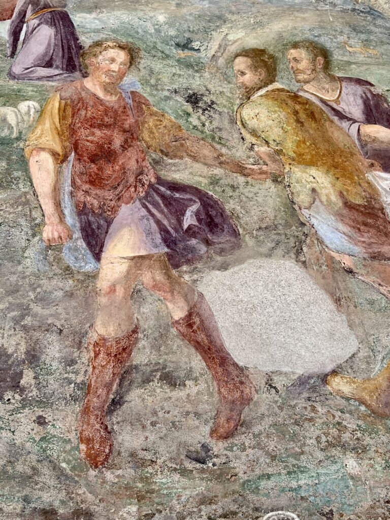 fresco in the Cloister of Santa Chiara