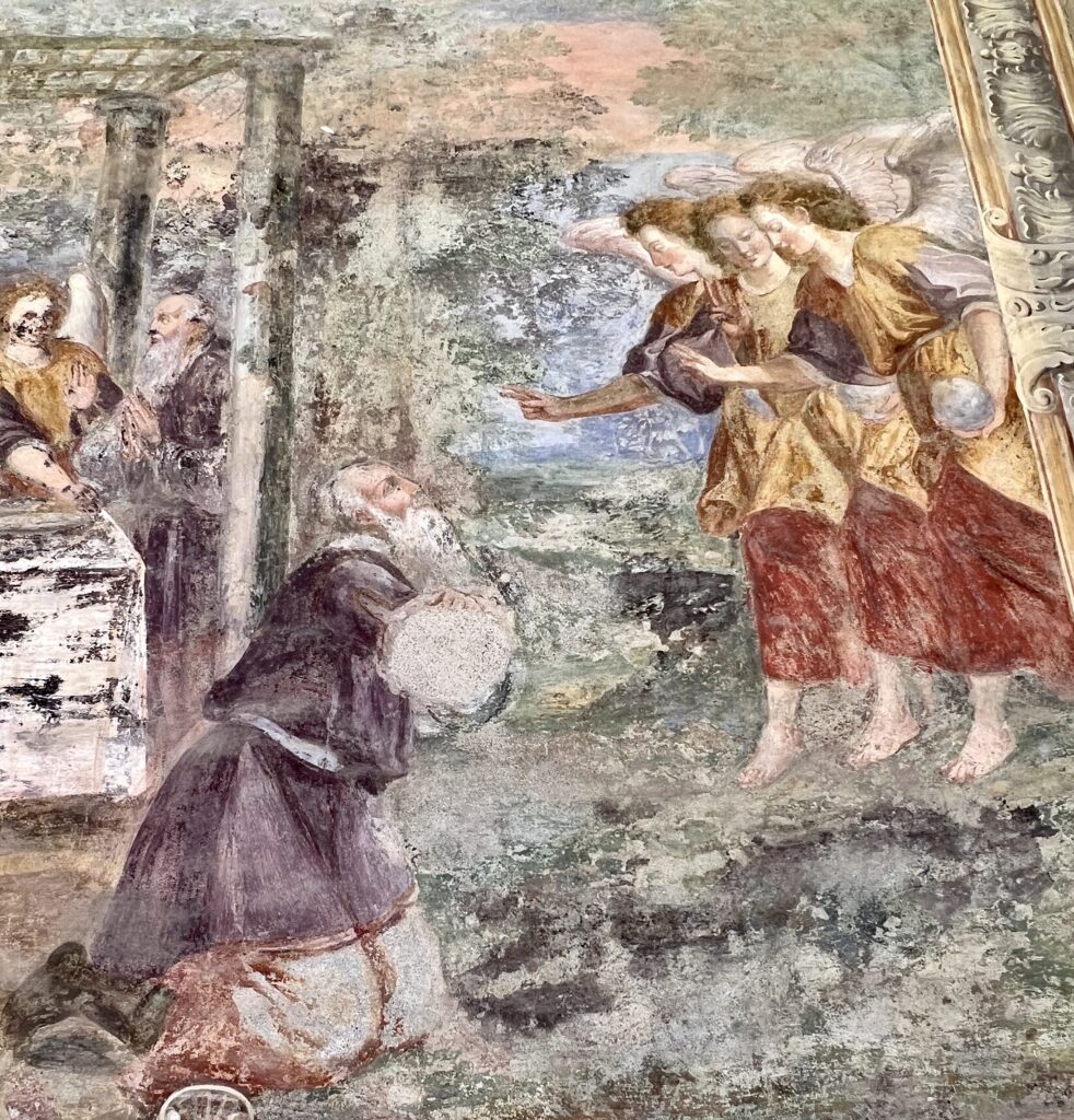 fresco in the Cloister of Santa Chiara