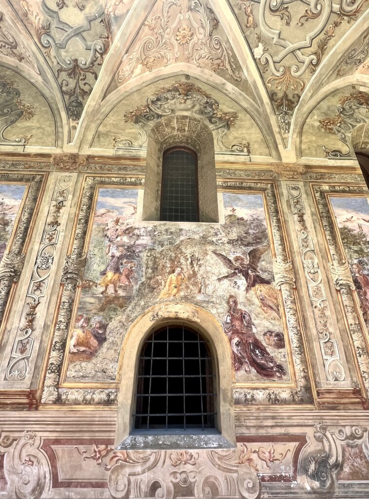 frescos in the Cloister of Santa Chiara