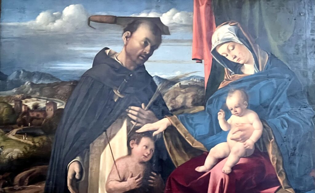 Lorenzo Lotto, Madonna and Child with St. Peter Martyr, 1503
