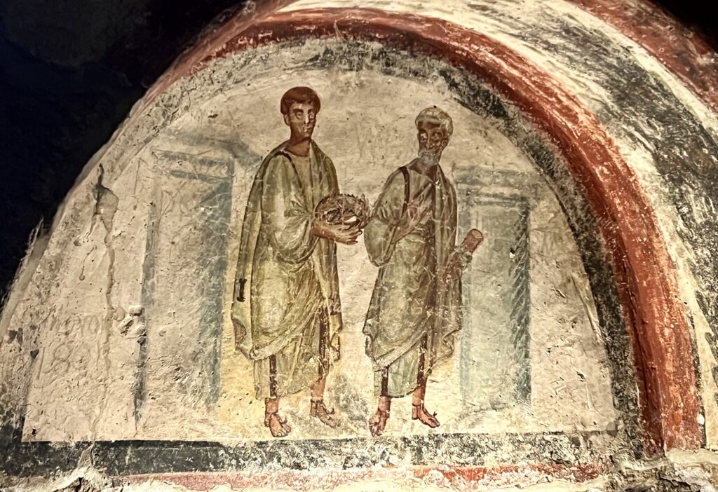 fresco of saints