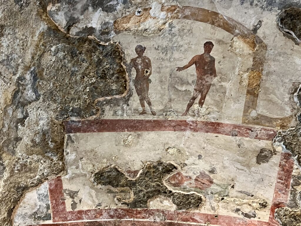 Adam and Eve fresco in the Upper Chamber