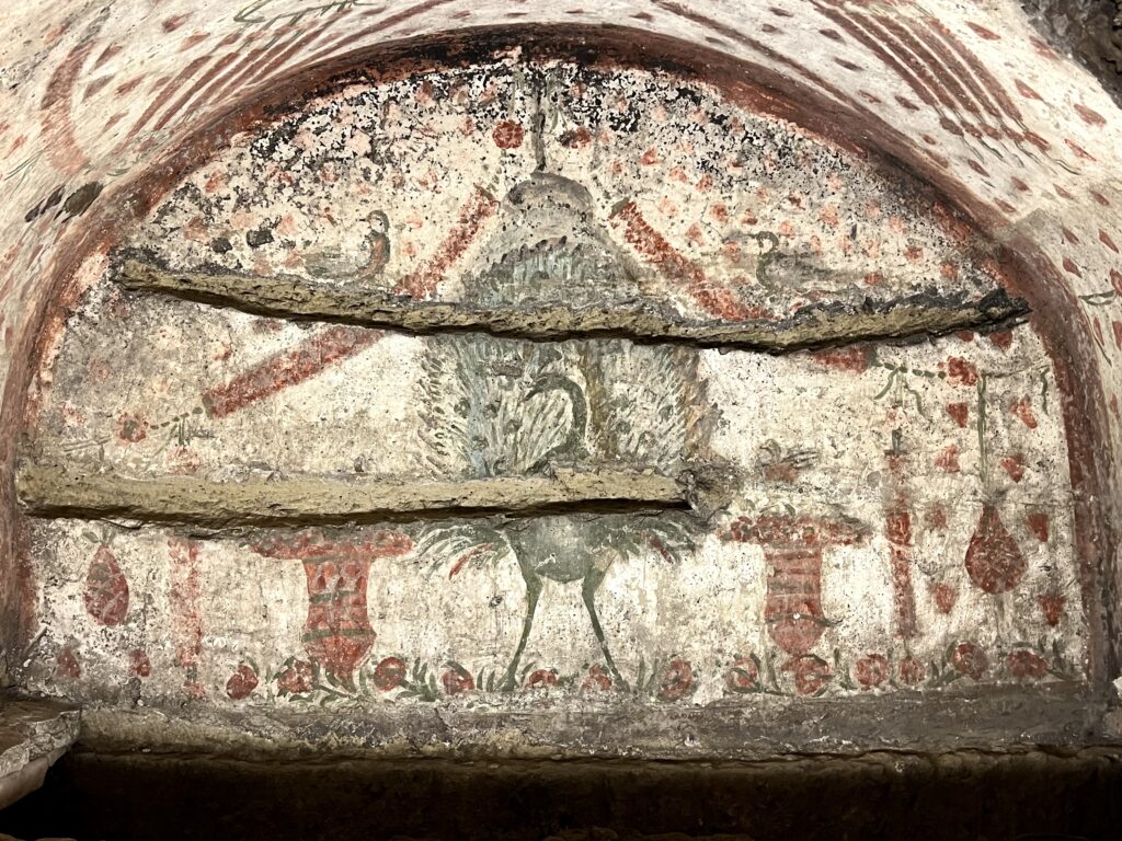 Peacock fresco