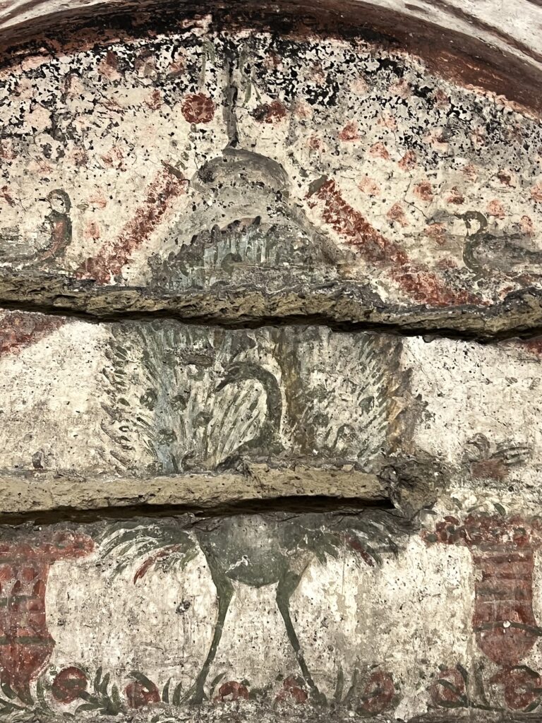Peacock fresco