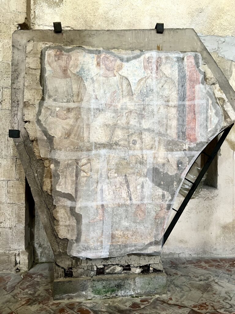 fresco on display in the basilica