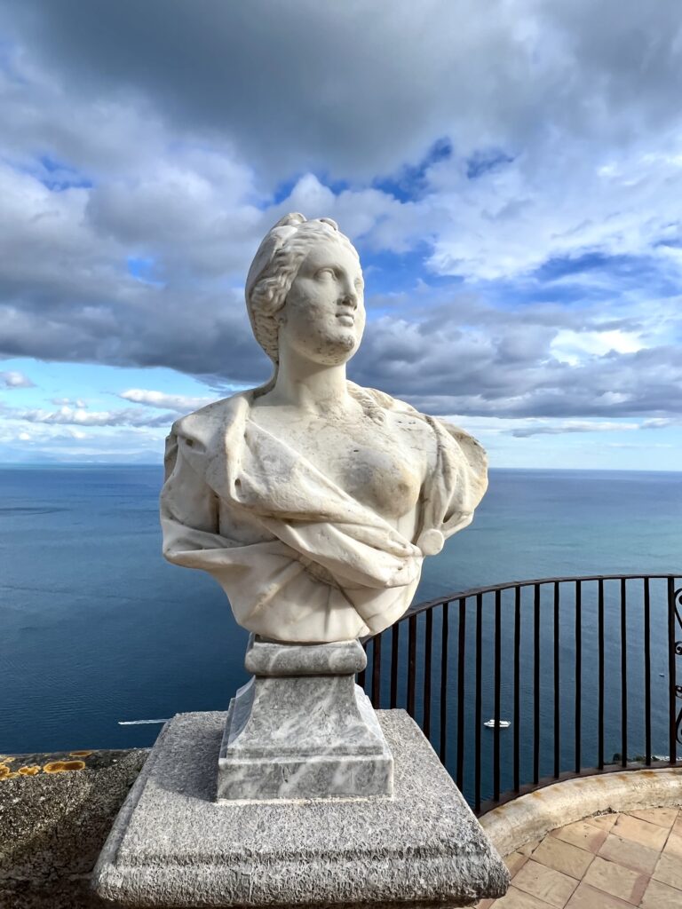 Roman style bust on Terrace of Infinity