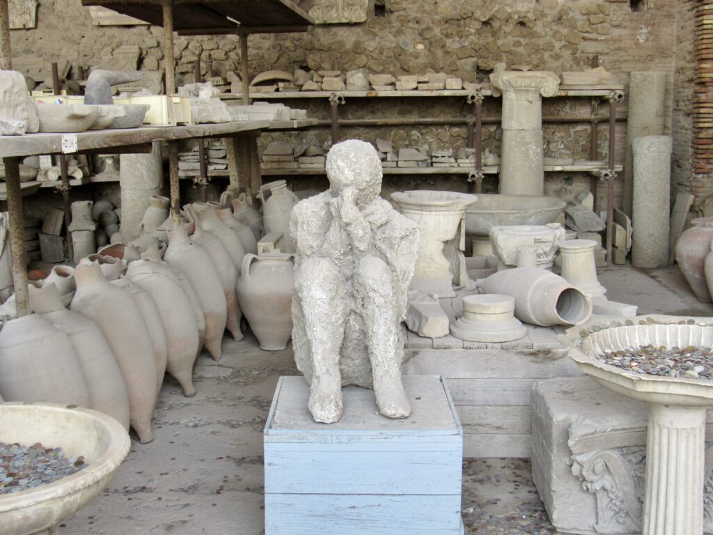 the forum granary with plaster cast known as the Muleteer