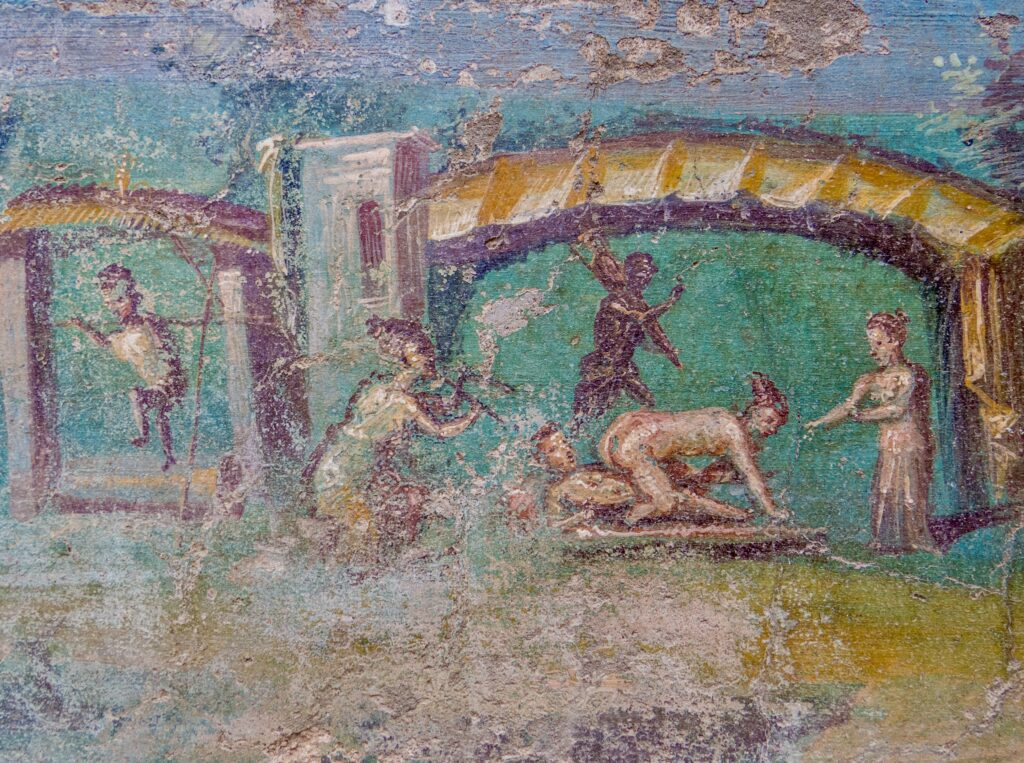 sex frescoes in the brothel