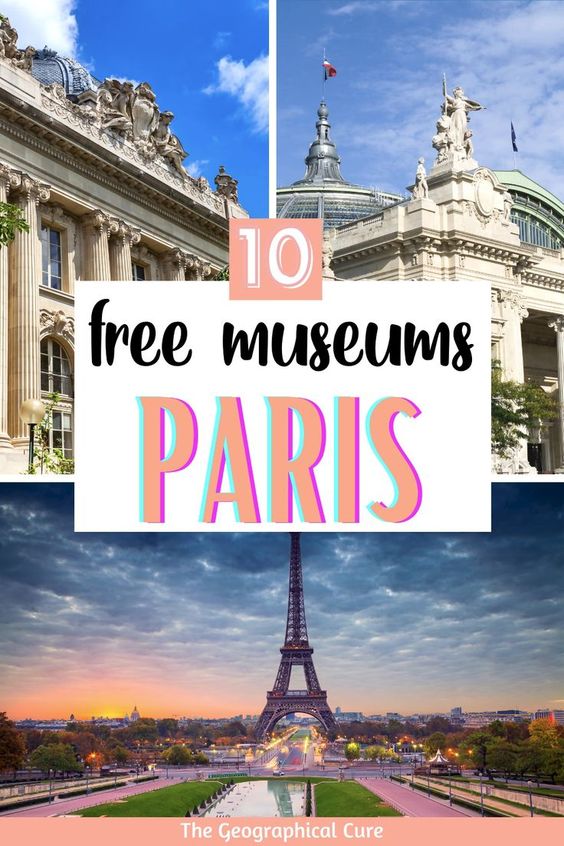 Pinterest pin for free museums in Paris