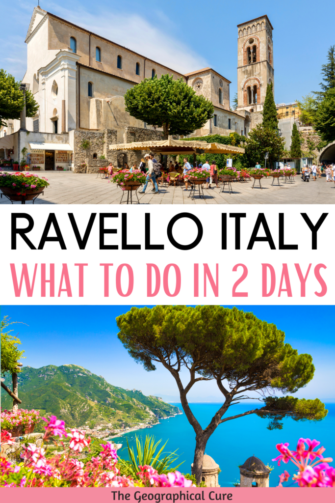 Pinterest pin for 2 days in Ravello itinerary