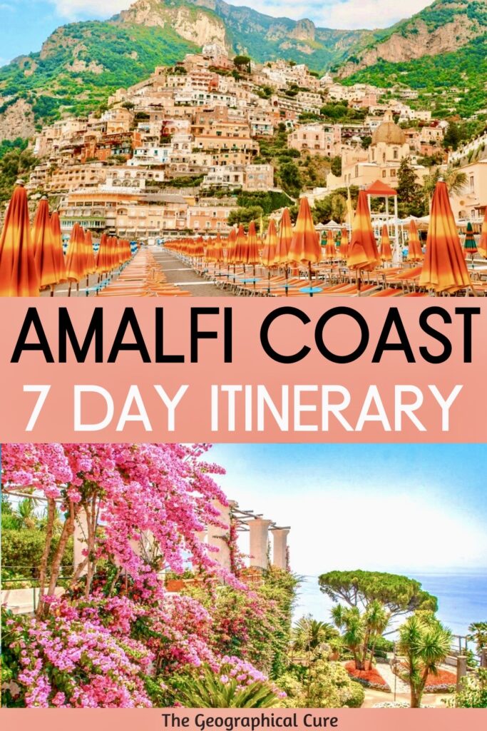 Pinterest pin for one week in the Amalfi Coast itinerary