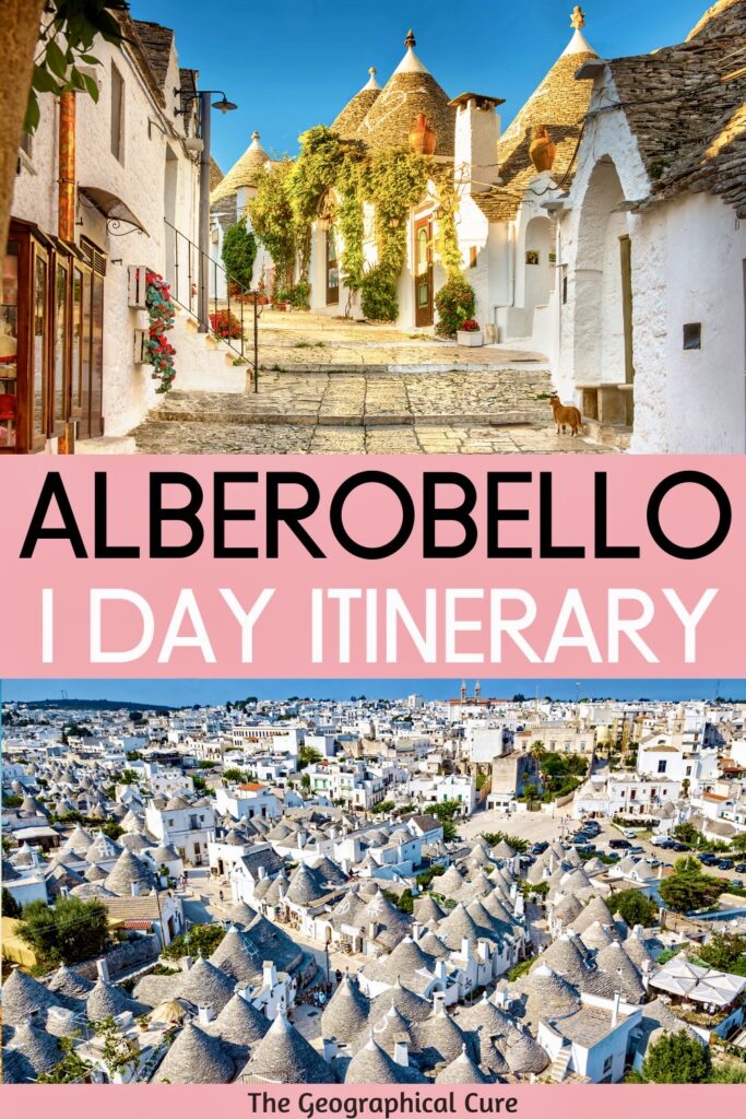 Pinterest pin for one day in Alberobello itinerary