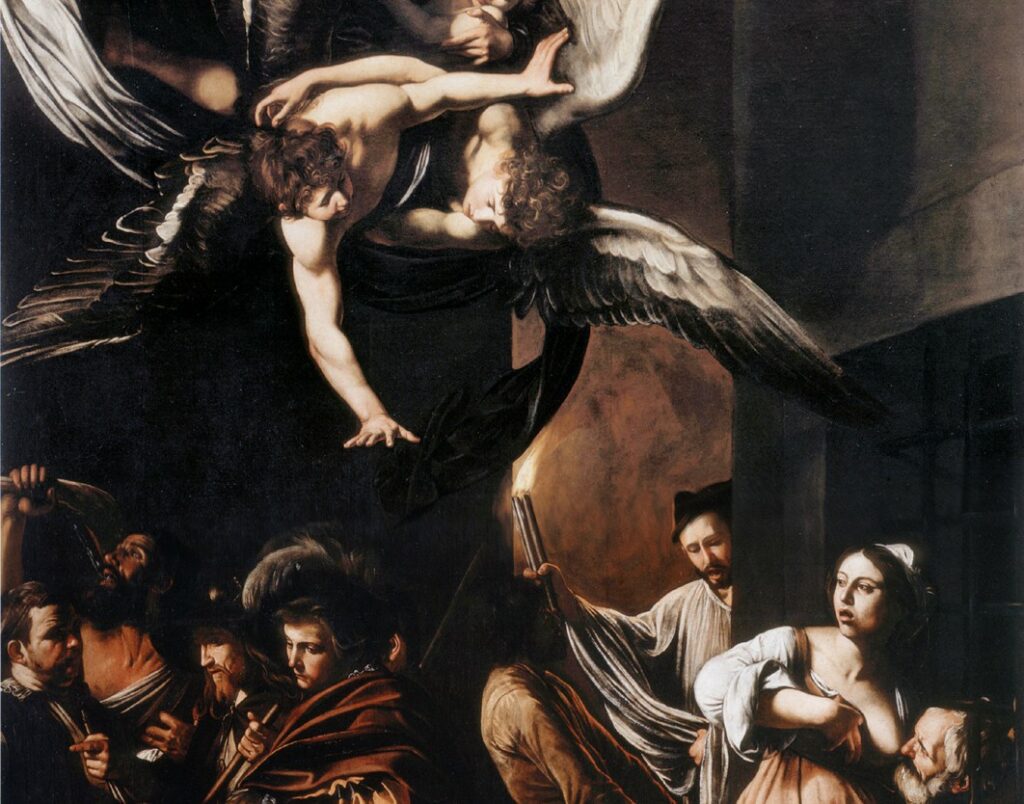 Caravaggio painting in the Pio Monte