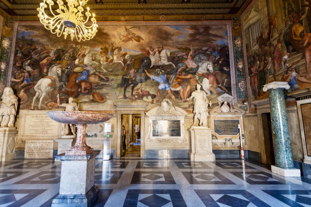 interior of Capitoline Museums, which houses the best ancient art collection in Rome