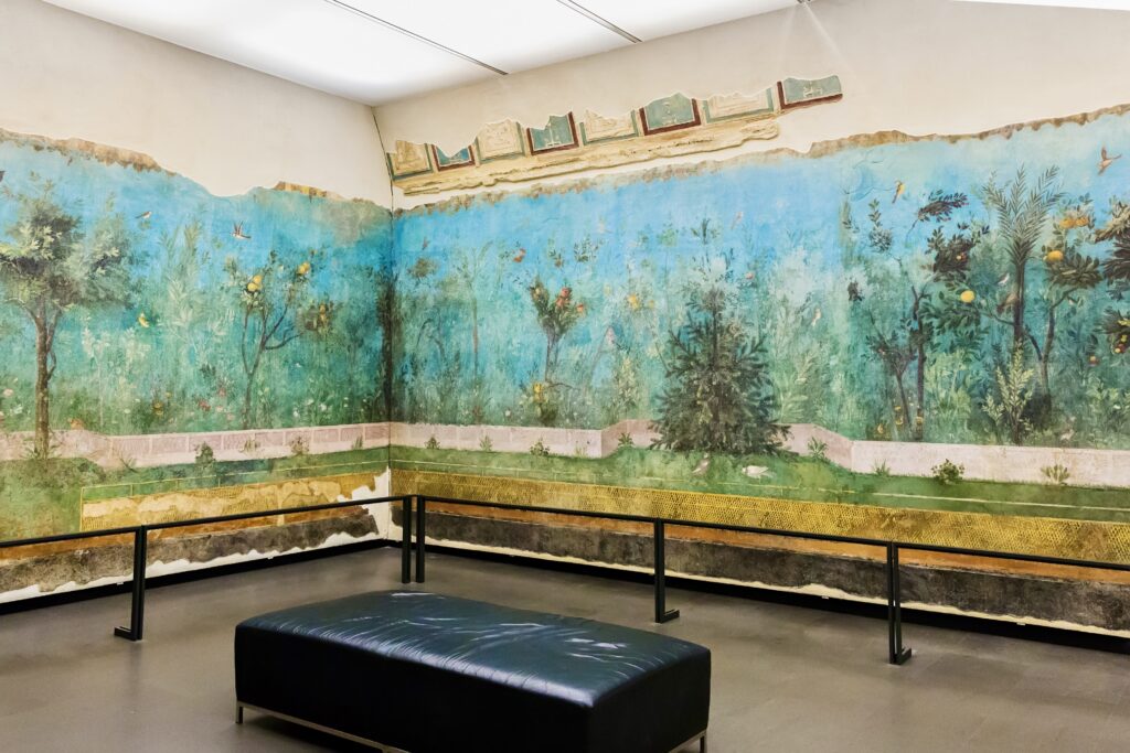 frescos from the House of Livia in Palazzo Massimo, which houses some of the best ancient art n Rome