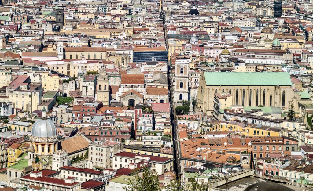 view of Spaccanapoli and the historic center