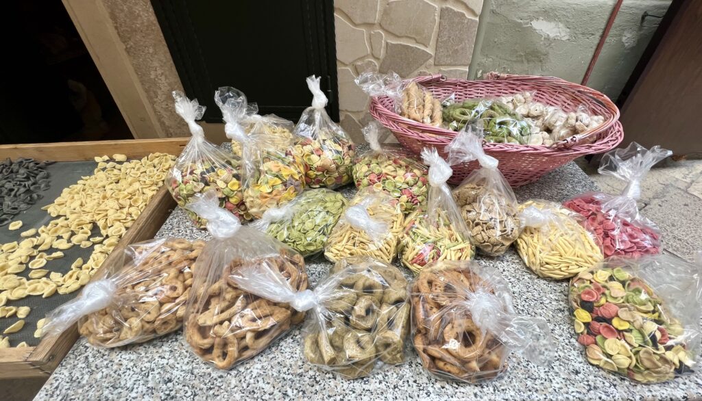 various kinds of pasta