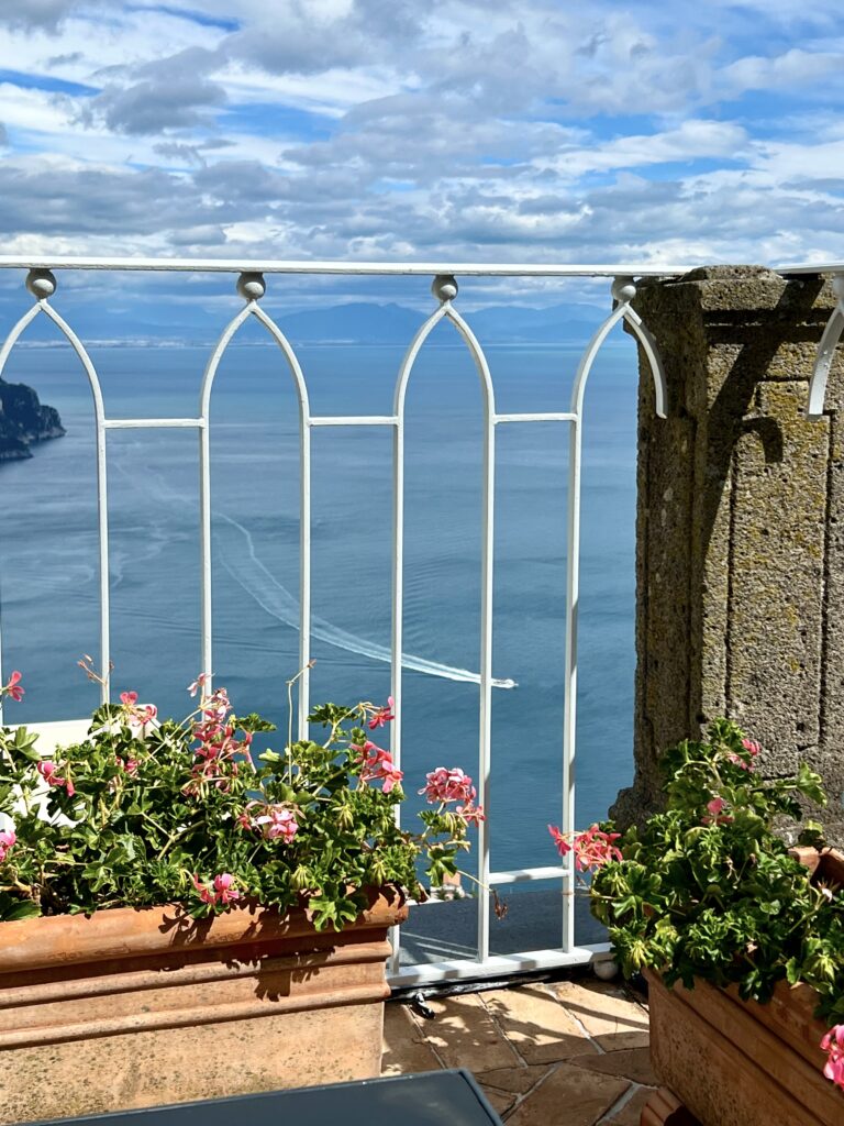 hotel room terrace in Capri's Caesar Augustus