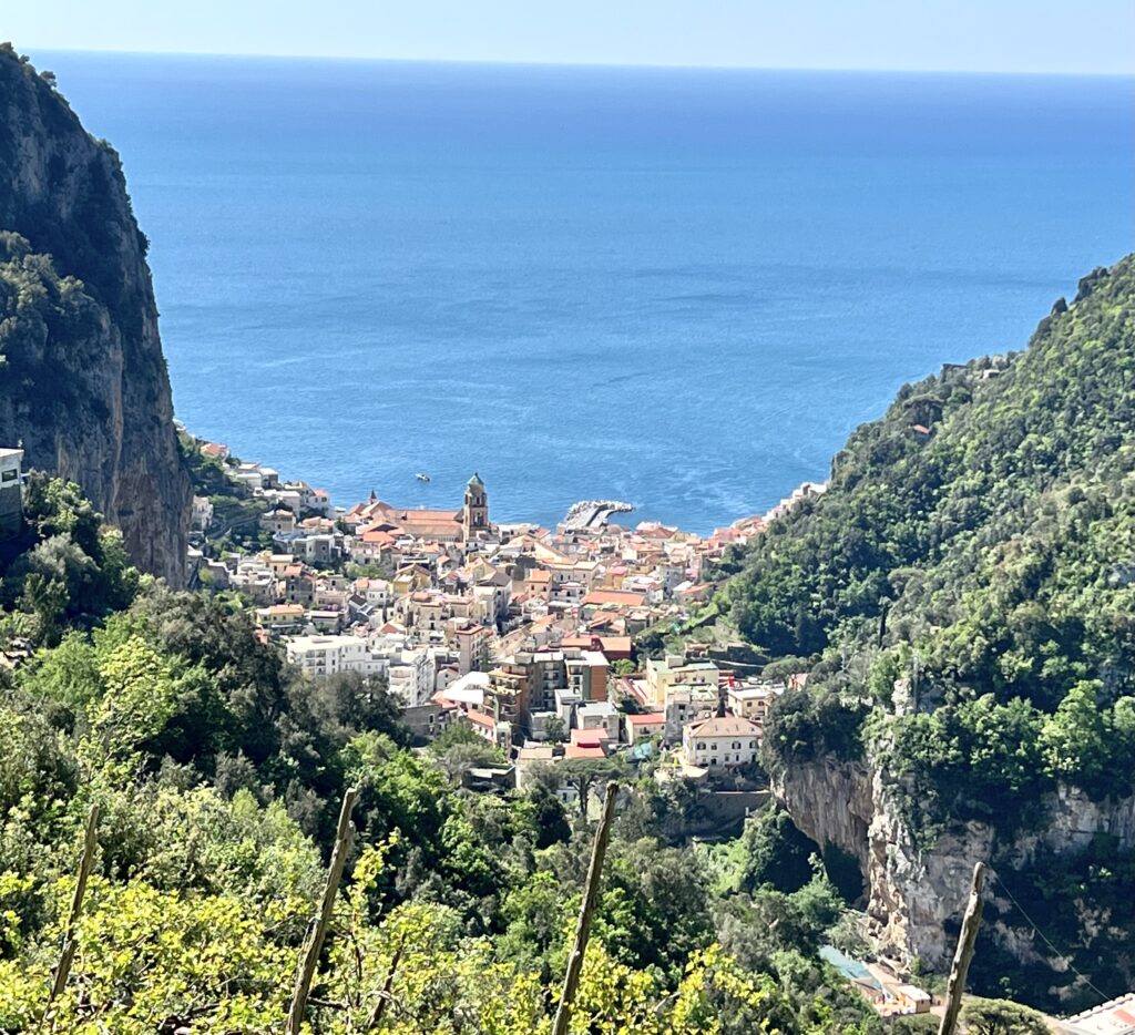the town of Scala below Ravello