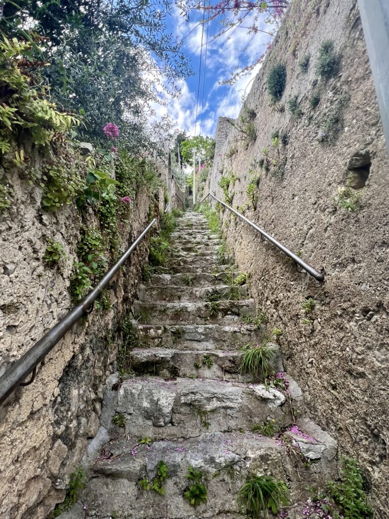 stairway on the Ravello Challenge, a steep hike from Amalfi to Ravello