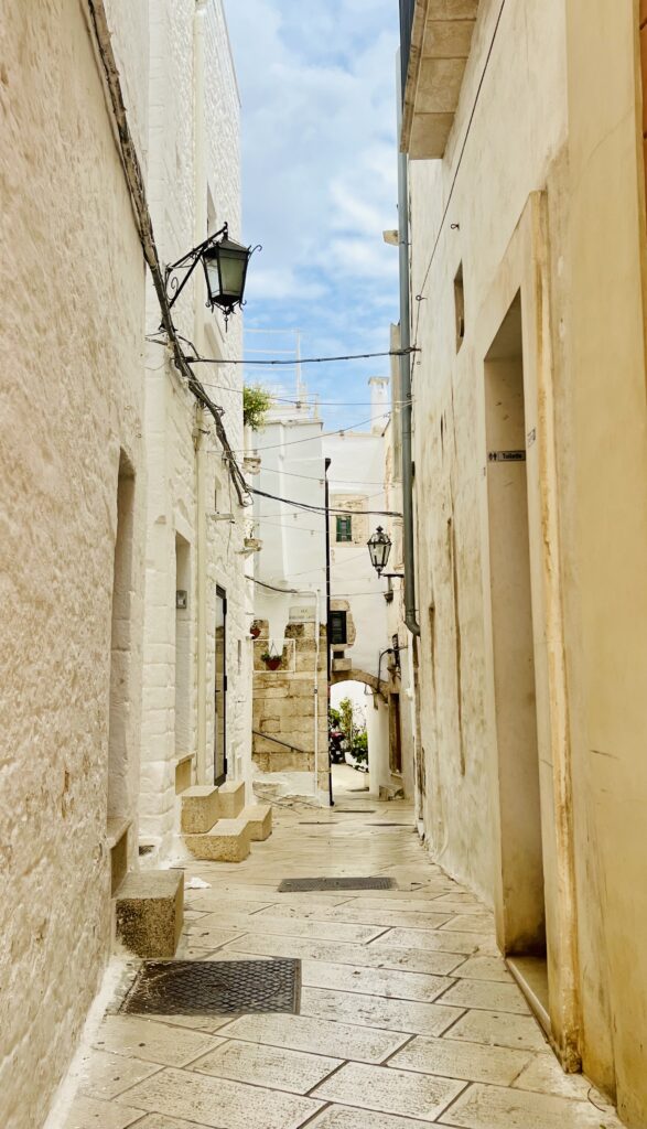 lane in the historic center