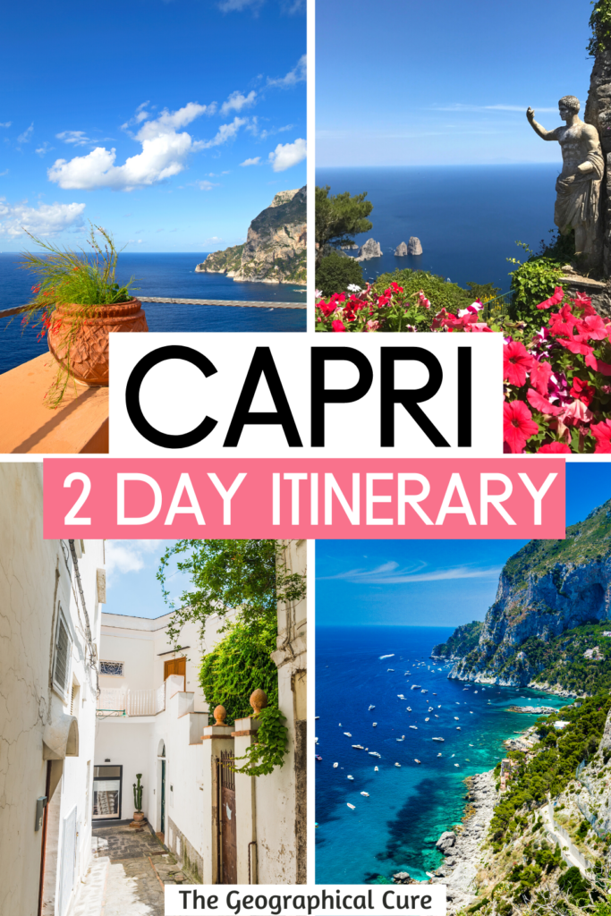 Pinterest pin for 2 days in Capri itinerary